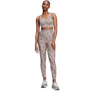 GapFit Sky High Rise 7/8 Leggings in Eclipse Size Medium Regular grey snake